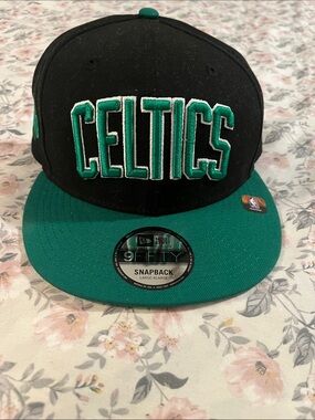 New Era Black and Green Celtics Snapback Hat